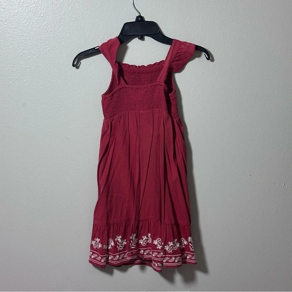 Old Navy Girls Orange Embroidered Summer Dress Size‎ S(6-7).